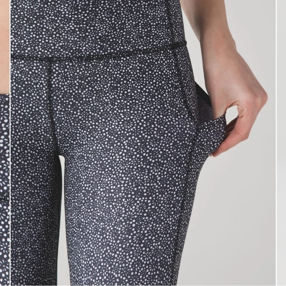 Lululemon Pace Rival Crop Freckle Flower Size 4 - Picture 6 of 8